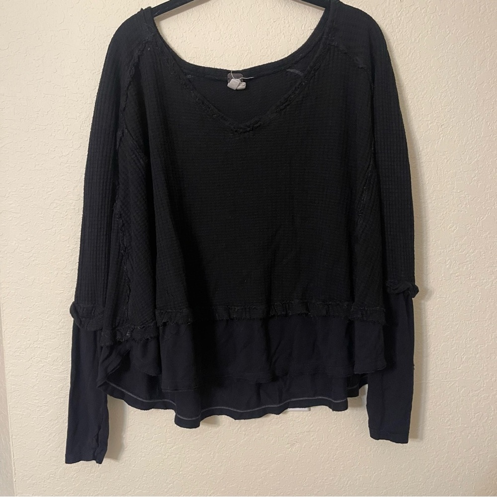 We The Free Laguna Thermal Waffle Knit Long Sleeve Top